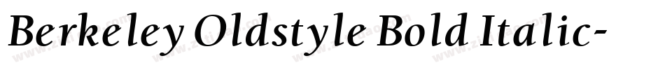 Berkeley Oldstyle Bold Italic字体转换